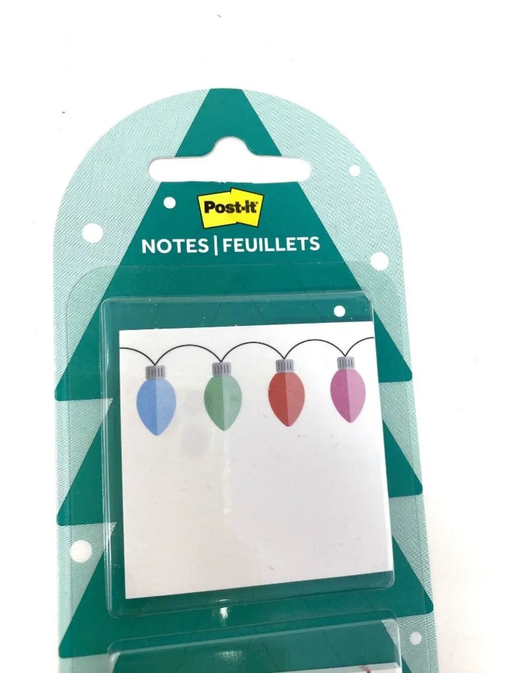 2 Post-it 2pk Jingle Notes Christmas Lights 1.9